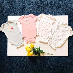Carter's Bodysuits Baby Girl 4-Pack| 3 Months